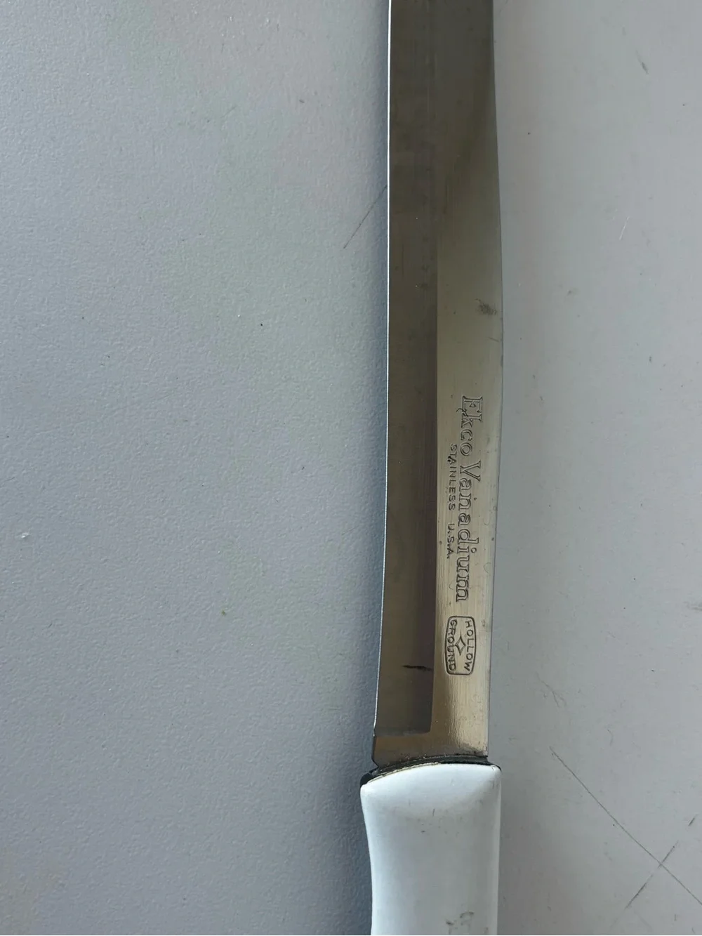 Vintage  Ekco Vanadium Stainless USA  Knife Blue Dutch Tulip Design  MCM VTG